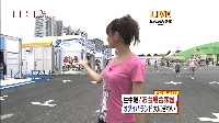 フジテレビ女子アナ山中章子のTシャツおっぱいキャプチャ画像